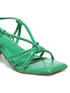 GNIST Green Strappy Tie up Block Heel Sandal